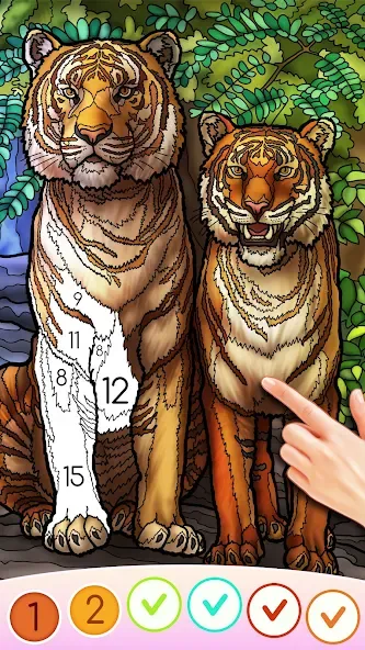 Color Swipe Coloring Book game [МОД: Много монет, Открытые уровни и Мега MOD] Screenshot 3