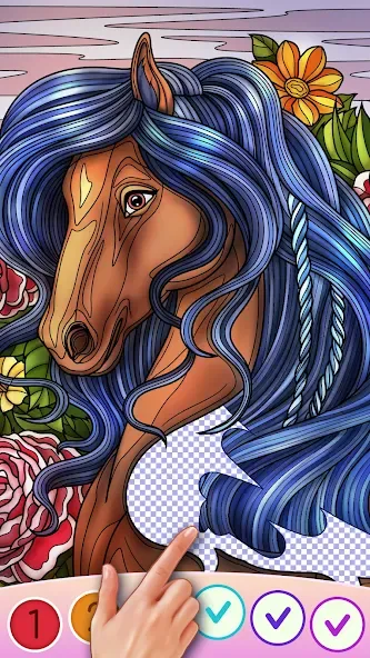 Color Swipe Coloring Book game [МОД: Много монет, Открытые уровни и Мега MOD] Screenshot 5