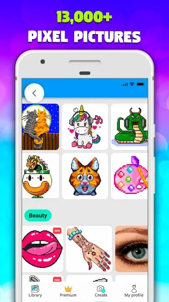 Pixel Art book・Color by number [МОД: Бесконечные деньги, Монеты и Мега MOD] Screenshot 1