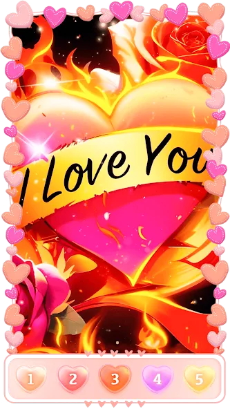 Love, Heart Coloring Book [МОД: Много денег, Монет и Все открыто] Screenshot 3