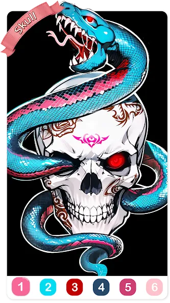 Tattoo Coloring games [МОД: Деньги, Монеты и Меню MOD] Screenshot 3