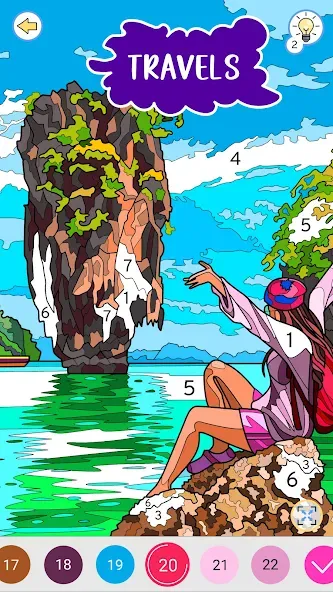 Color by Number: Coloring Book [МОД: Все открыто, Дополнительные деньги и Меню MOD] Screenshot 2