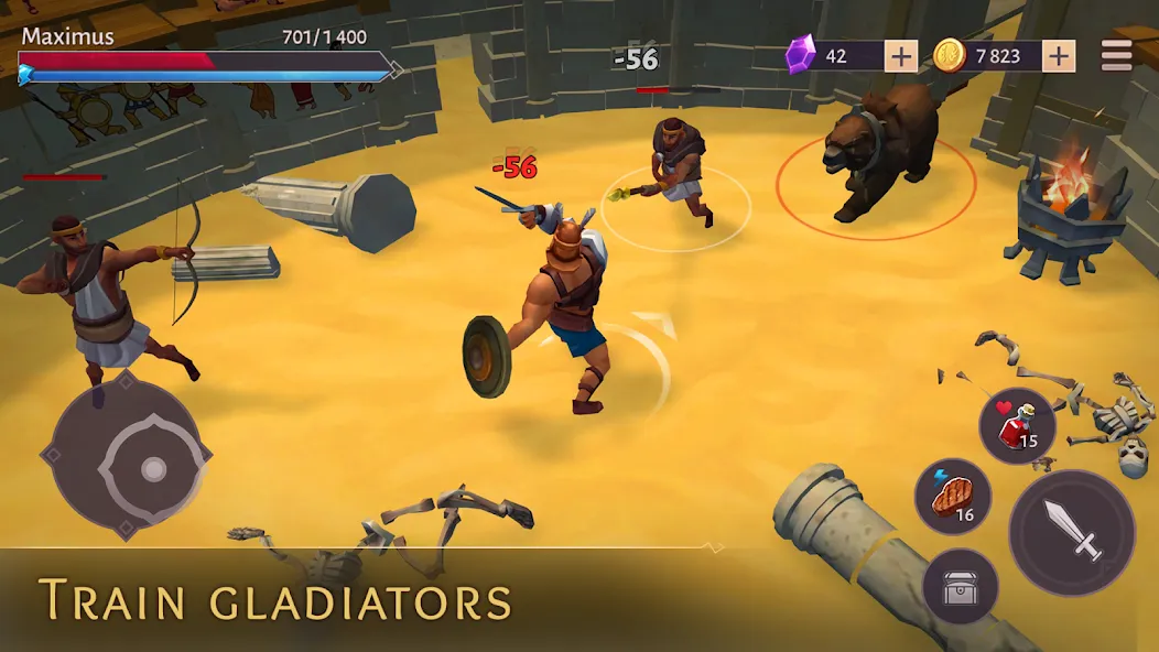 Gladiators: Survival in Rome [МОД: Бесконечные деньги, Монеты и Мега MOD] Screenshot 3