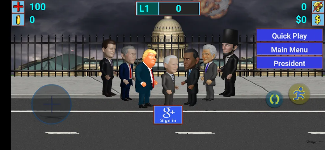 Aliens vs President (Элиены против Президента) [МОД: Много монет, Открытые уровни и Мега MOD] Screenshot 1