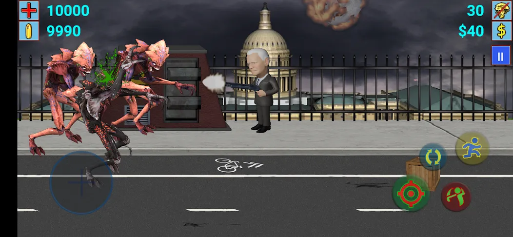 Aliens vs President (Элиены против Президента) [МОД: Много монет, Открытые уровни и Мега MOD] Screenshot 2