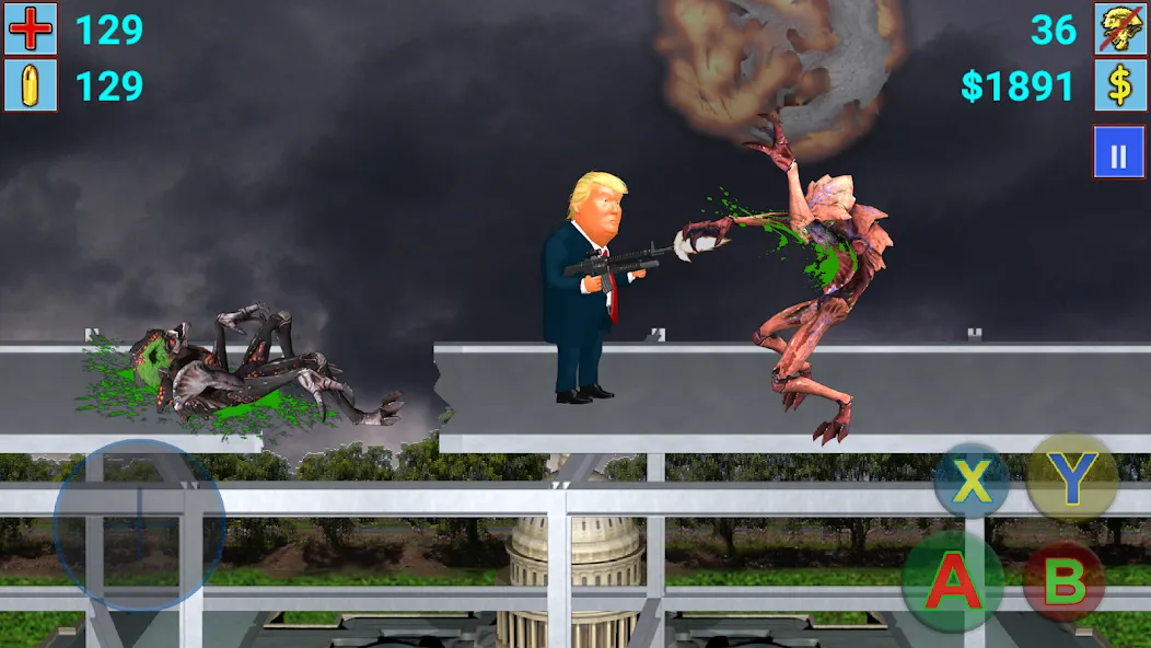 Aliens vs President (Элиены против Президента) [МОД: Много монет, Открытые уровни и Мега MOD] Screenshot 5
