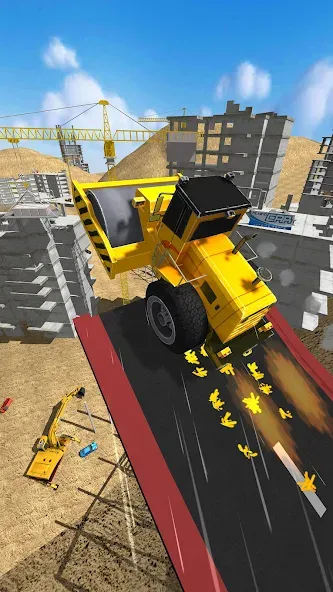 Construction Ramp Jumping (Конструкция для прыжков на рампе) [МОД: Меню, Бесконечные монеты и Открытые уровни] Screenshot 5
