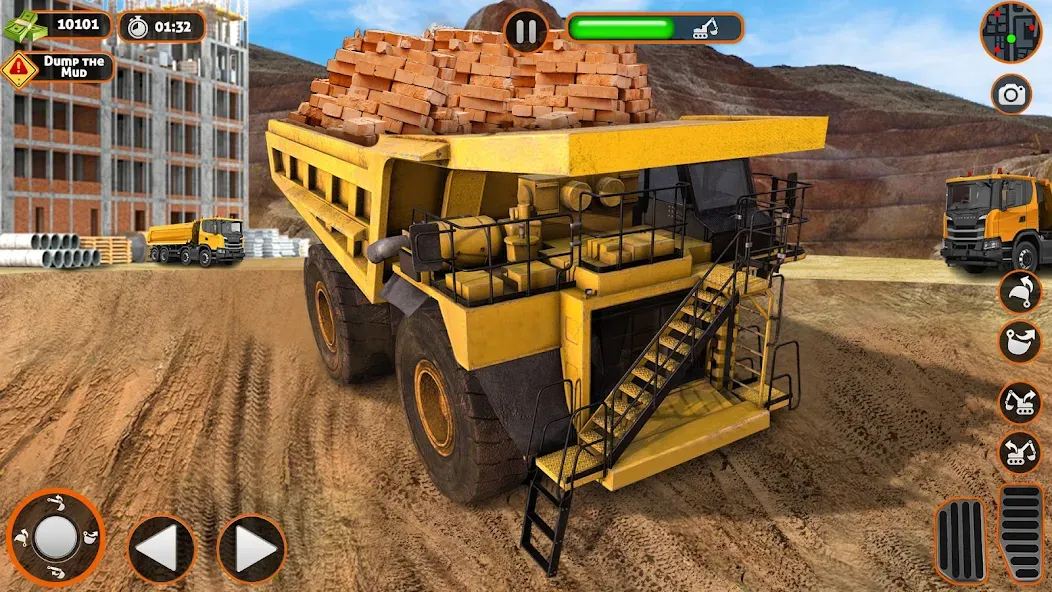 Construction Dump Truck Game (Конструкционный симулятор самосвала) [МОД: Меню, Бесконечные монеты и Открытые уровни] Screenshot 2