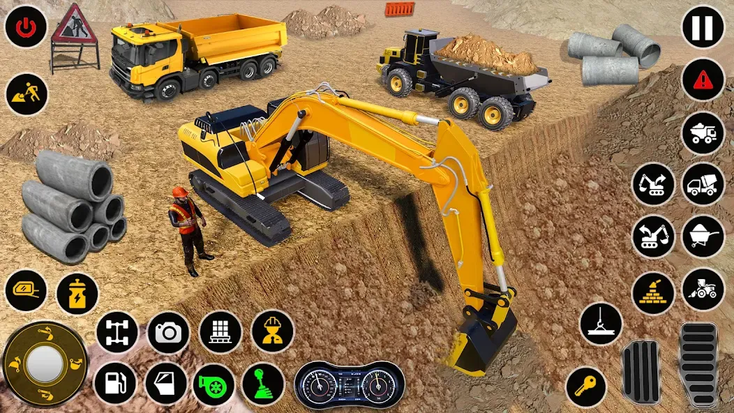 Construction Dump Truck Game (Конструкционный симулятор самосвала) [МОД: Меню, Бесконечные монеты и Открытые уровни] Screenshot 5
