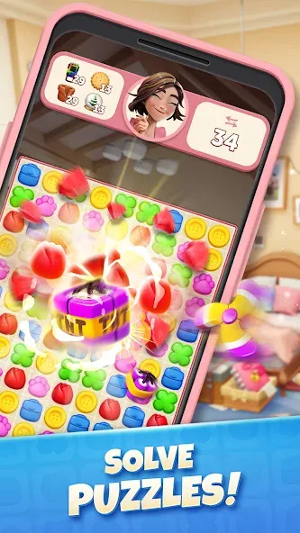 Zoey's Journey: Match & Design [МОД: Много монет, Открытые уровни и Мега MOD] Screenshot 1