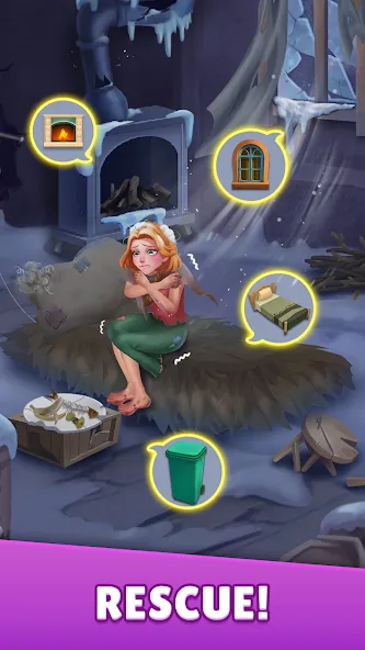 Dream Family - Match 3 Games (вит Кранч) [МОД: Деньги, Монеты и Меню MOD] Screenshot 2