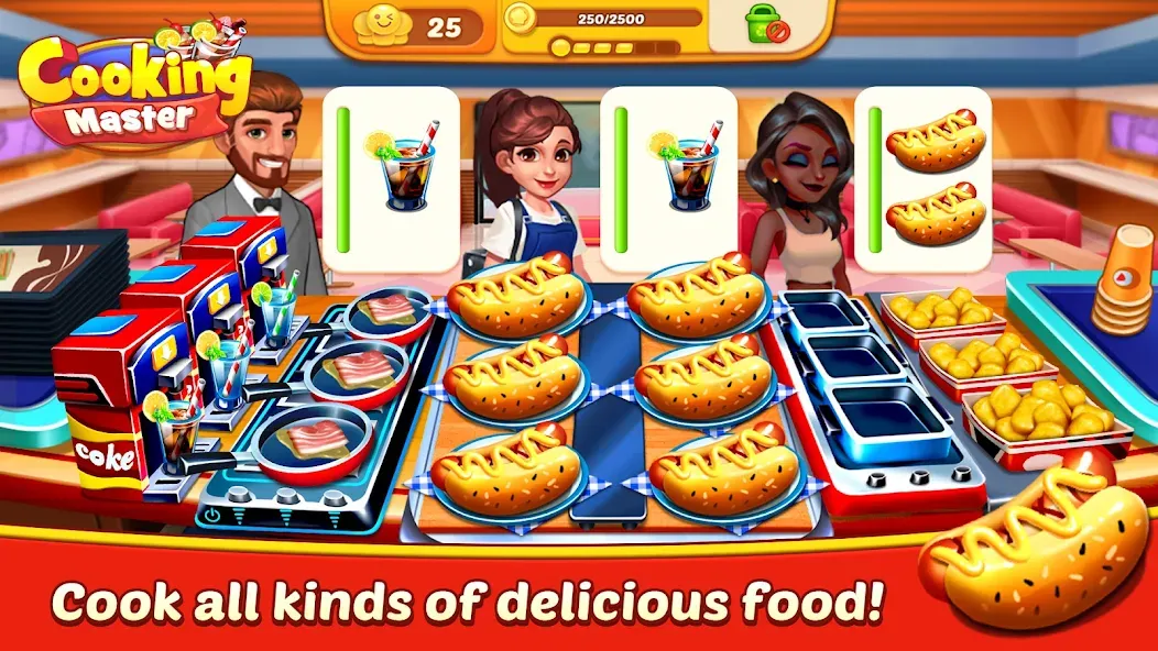 Cooking Master:Restaurant Game (Кукинг Мастер) [МОД: Бесконечные деньги, Монеты и Мега MOD] Screenshot 2