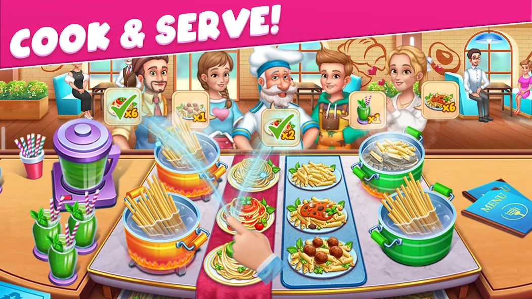 Cooking Taste Restaurant Games [МОД: Много монет, Открытые уровни и Мега MOD] Screenshot 3
