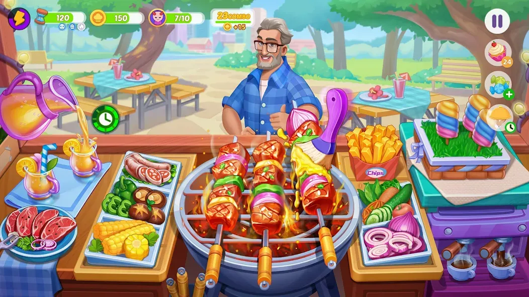 Cooking Town - Restaurant Game (Кукинг Таун) [МОД: Меню, Бесконечные монеты и Открытые уровни] Screenshot 1