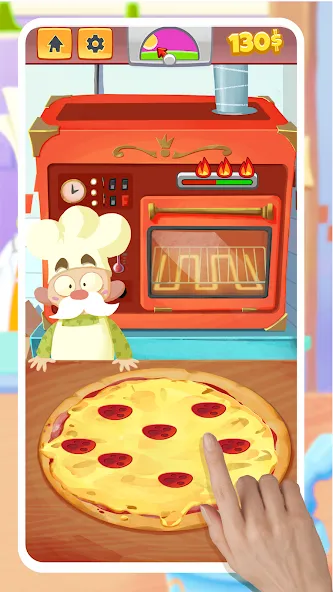 Pizza Maker - Cooking Games (Пицца Мейкер) [МОД: Деньги, Монеты и Меню MOD] Screenshot 1