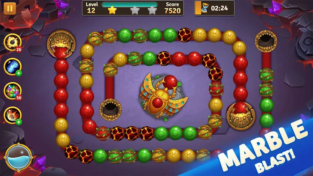 Jungle Marble Blast [МОД: Меню, Бесконечные монеты и Открытые уровни] Screenshot 5