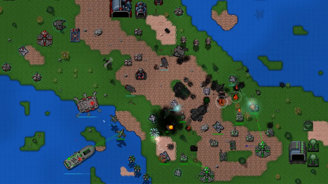 Rusted Warfare - Demo (Растущая война) [МОД: Много денег, Монет и Все открыто] Screenshot 1