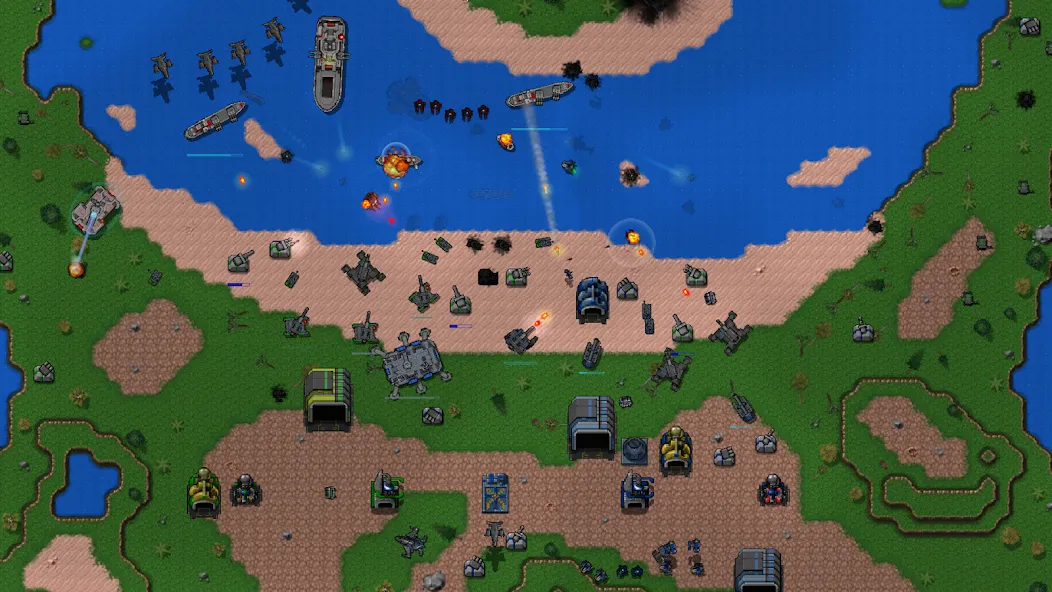 Rusted Warfare - Demo (Растущая война) [МОД: Много денег, Монет и Все открыто] Screenshot 2