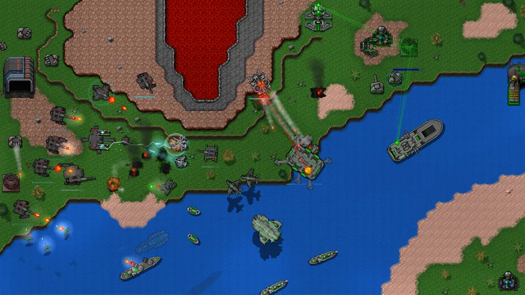 Rusted Warfare - Demo (Растущая война) [МОД: Много денег, Монет и Все открыто] Screenshot 3