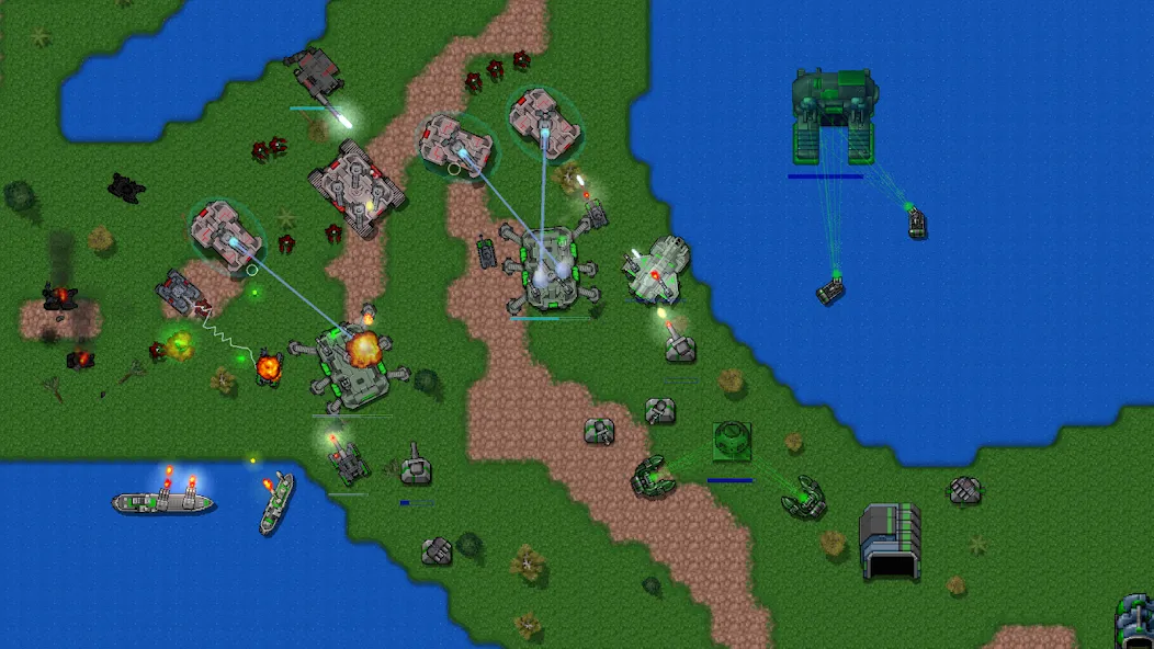 Rusted Warfare - Demo (Растущая война) [МОД: Много денег, Монет и Все открыто] Screenshot 5