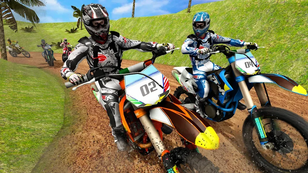 Mountain Dirt Bike Champions [МОД: Бесконечные деньги, Монеты и Мега MOD] Screenshot 2