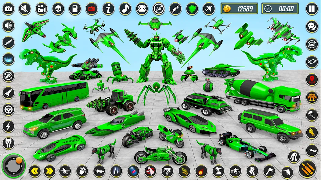 Dino Robot - Car Robot Games (Дино Робот) [МОД: Много монет, Открытые уровни и Мега MOD] Screenshot 1