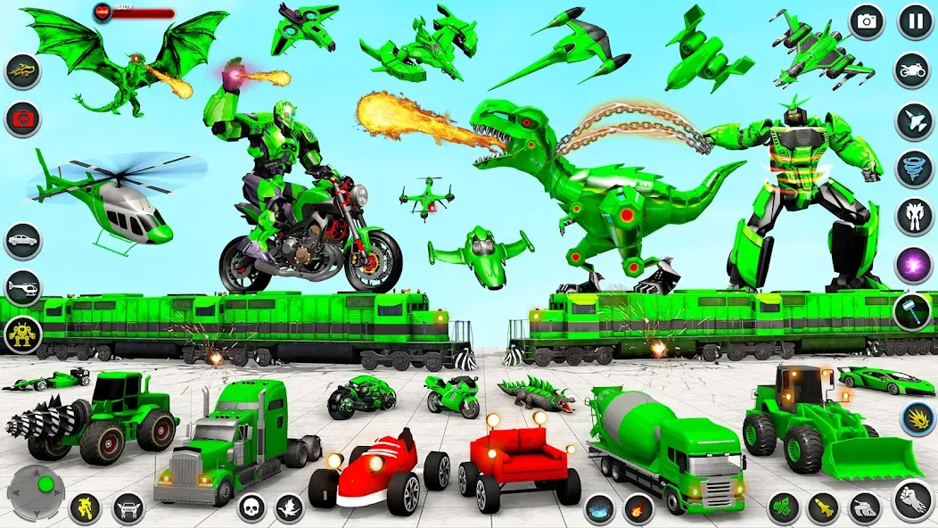Dino Robot - Car Robot Games (Дино Робот) [МОД: Много монет, Открытые уровни и Мега MOD] Screenshot 3