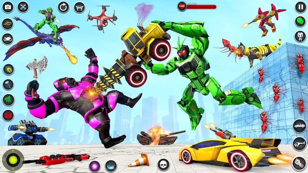 Dino Robot - Car Robot Games (Дино Робот) [МОД: Много монет, Открытые уровни и Мега MOD] Screenshot 4