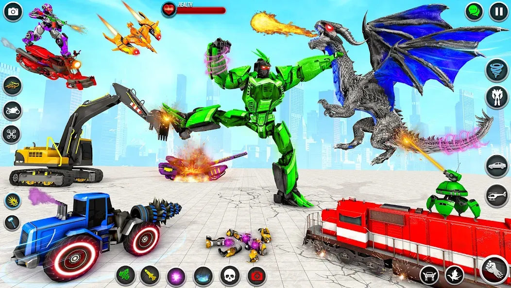 Dino Robot - Car Robot Games (Дино Робот) [МОД: Много монет, Открытые уровни и Мега MOD] Screenshot 5