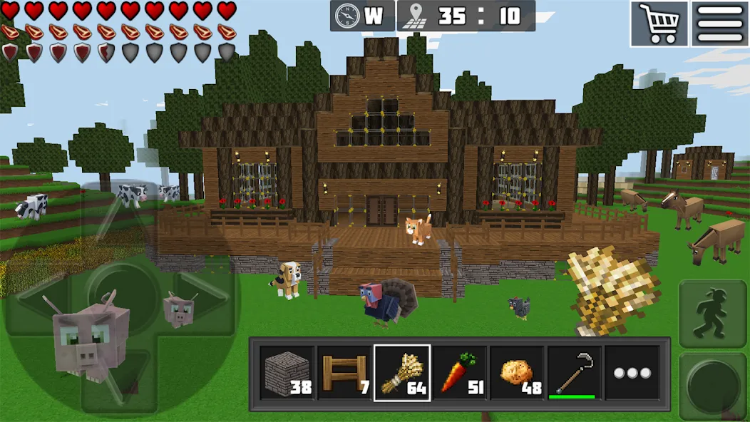 World Craft: Block Craftsman [МОД: Деньги, Монеты и Меню MOD] Screenshot 2
