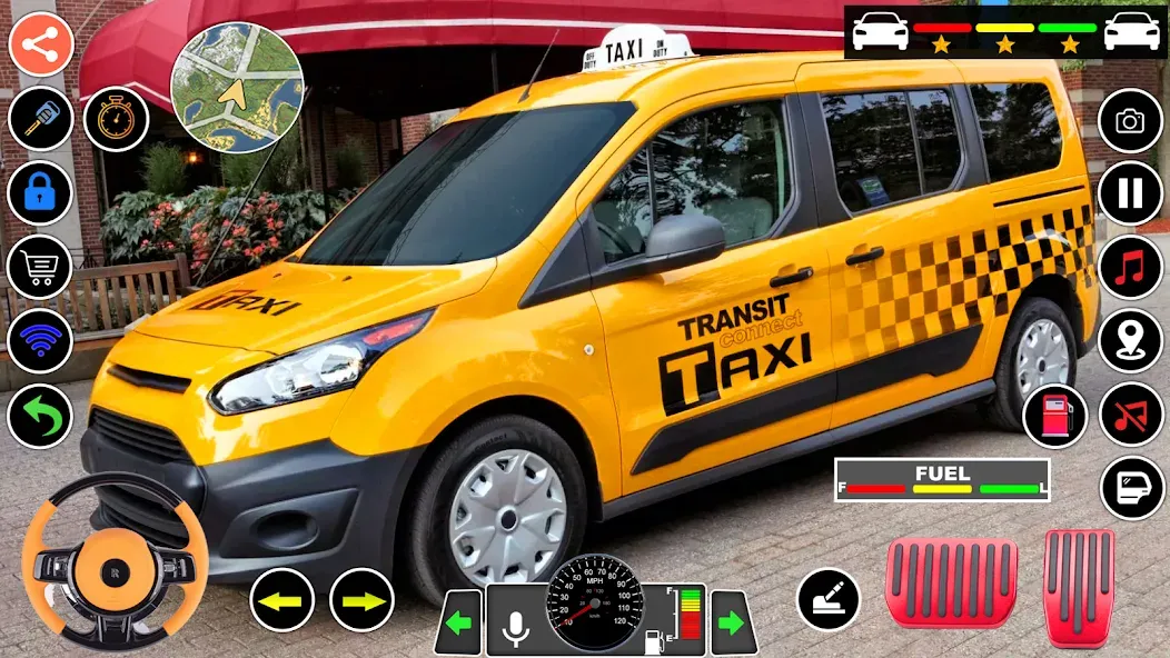 US Taxi Game 2023-Taxi Driver [МОД: Меню, Бесконечные монеты и Открытые уровни] Screenshot 2