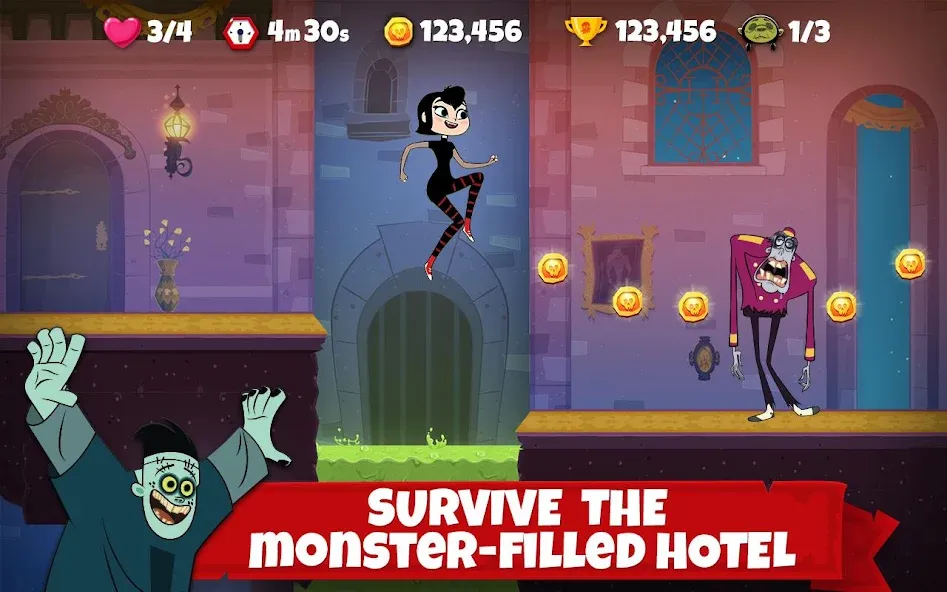 Hotel Transylvania Adventures [МОД: Все открыто, Дополнительные деньги и Меню MOD] Screenshot 1