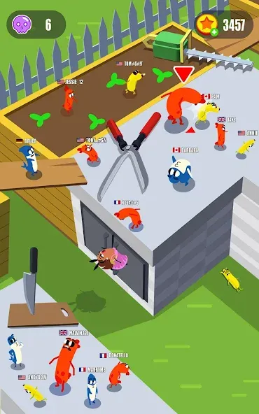 Sausage Wars.io [МОД: Бесконечные деньги, Монеты и Мега MOD] Screenshot 3