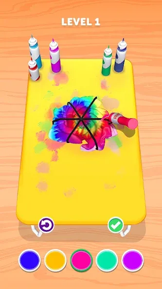 Tie Dye [МОД: Бесконечные деньги, Монеты и Мега MOD] Screenshot 1