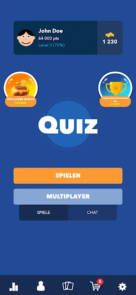 Super Quiz - Wissens Deutsch (упер квиз) [МОД: Бесконечные деньги, Монеты и Мега MOD] Screenshot 1