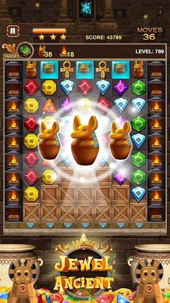 Jewel Ancient Pyramid Treasure [МОД: Все открыто, Дополнительные деньги и Меню MOD] Screenshot 2