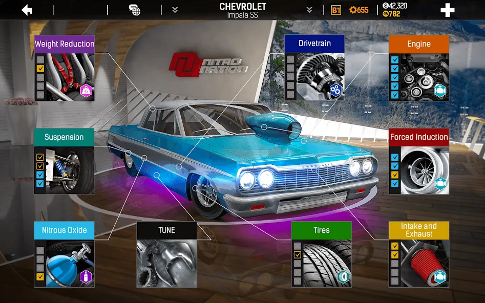 Nitro Nation: Car Racing Game (Нитро Нейшн) [МОД: Бесконечные деньги, Монеты и Мега MOD] Screenshot 3