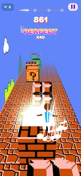 Melody Run - Cute Popcat Music (Мелодия Ран) [МОД: Много монет, Открытые уровни и Мега MOD] Screenshot 5