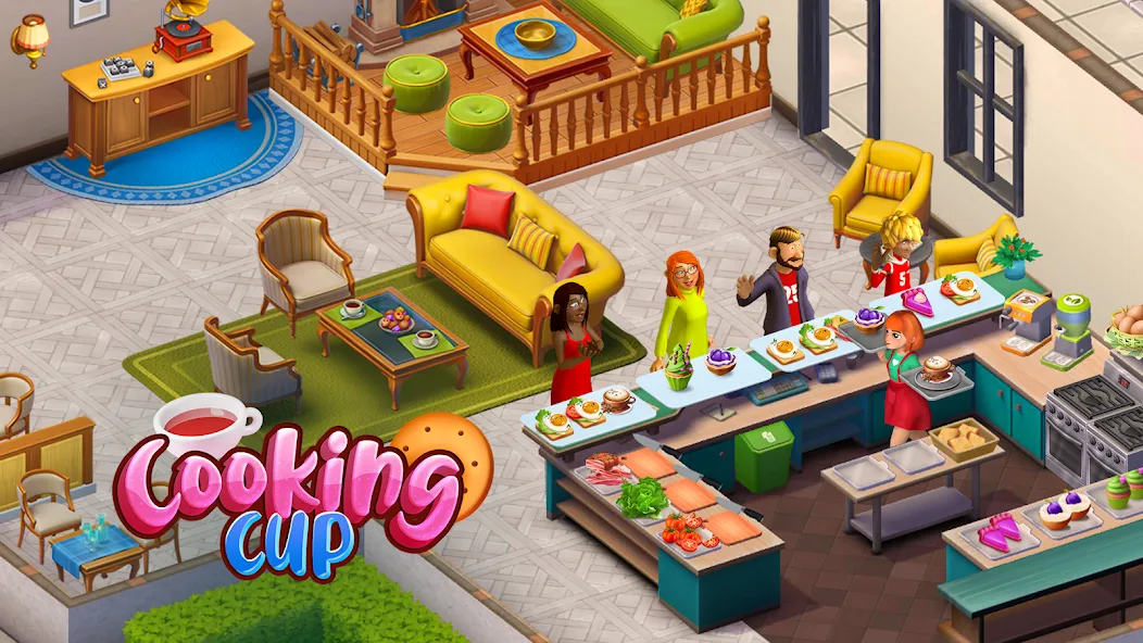 Cooking Cup: Fun Cafe Games (Кукинг Кап) [МОД: Все открыто, Дополнительные деньги и Меню MOD] Screenshot 1