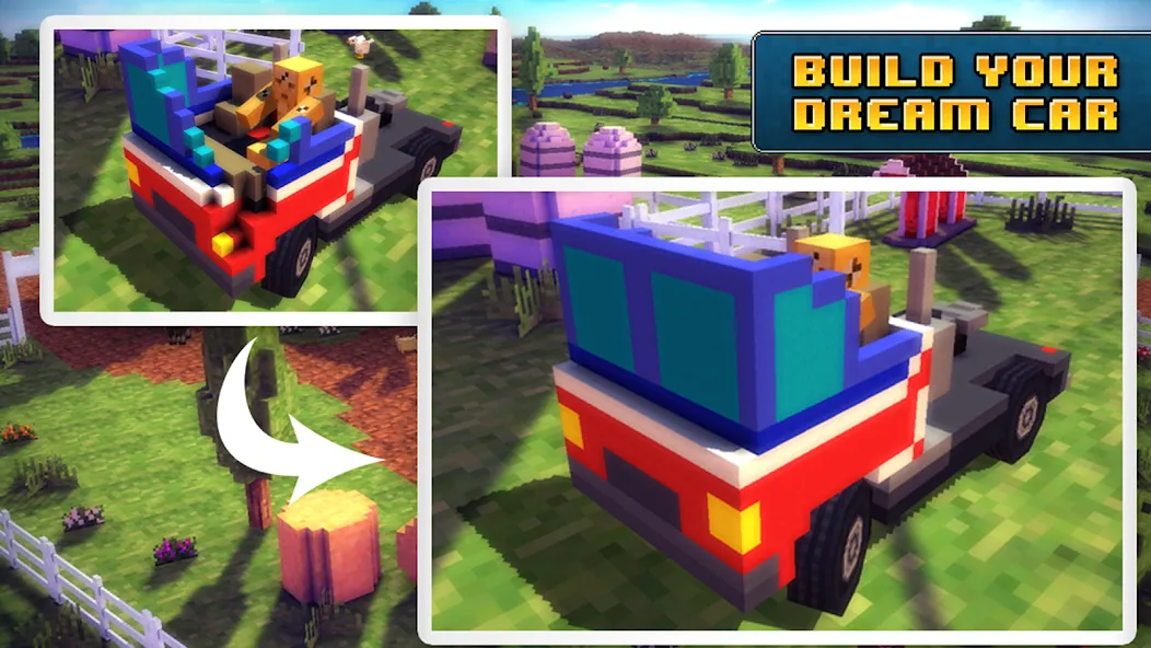 Blocky Roads (Блоки Роадс) [МОД: Все открыто, Дополнительные деньги и Меню MOD] Screenshot 2