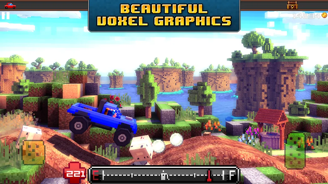 Blocky Roads (Блоки Роадс) [МОД: Все открыто, Дополнительные деньги и Меню MOD] Screenshot 4