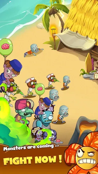 Zombie Defense - Plants War (Зомби Дефенс) [МОД: Много монет, Открытые уровни и Мега MOD] Screenshot 4