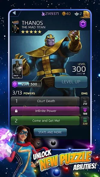 MARVEL Puzzle Quest: Hero RPG (Марвел Пазл Квест) [МОД: Много денег, Монет и Все открыто] Screenshot 3
