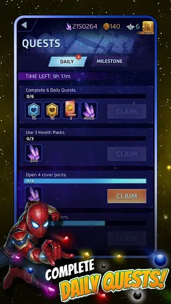 MARVEL Puzzle Quest: Hero RPG (Марвел Пазл Квест) [МОД: Много денег, Монет и Все открыто] Screenshot 5