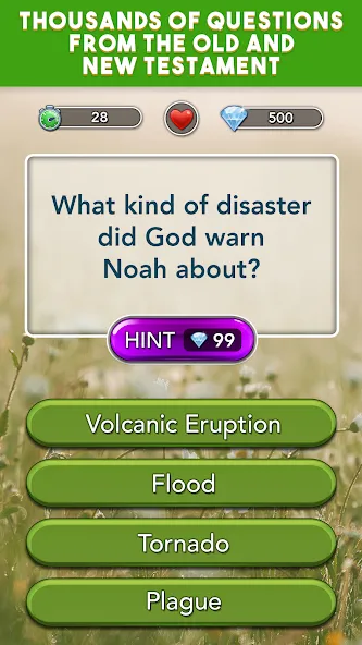 Daily Bible Trivia Bible Games (Ежедневные викторины Библии библейские игры) [МОД: Меню, Бесконечные монеты и Открытые уровни] Screenshot 1