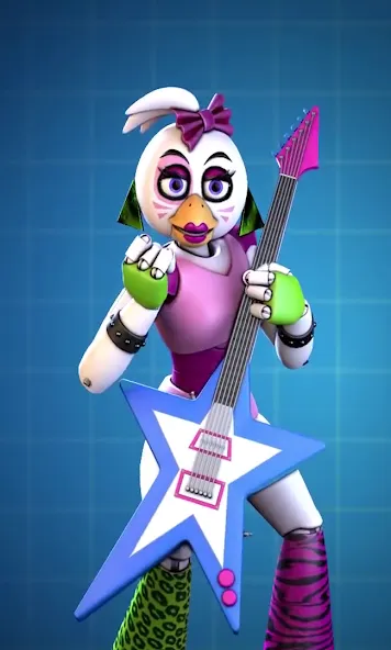 Glamrock Chica Workshop Glitch (Гламрок Чика Мастерская Глитч) [МОД: Меню, Бесконечные монеты и Открытые уровни] Screenshot 3
