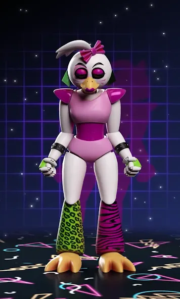 Glamrock Chica Workshop Glitch (Гламрок Чика Мастерская Глитч) [МОД: Меню, Бесконечные монеты и Открытые уровни] Screenshot 4