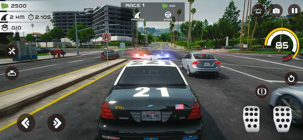 Highway Police Chase Simulator [МОД: Много денег, Монет и Все открыто] Screenshot 1