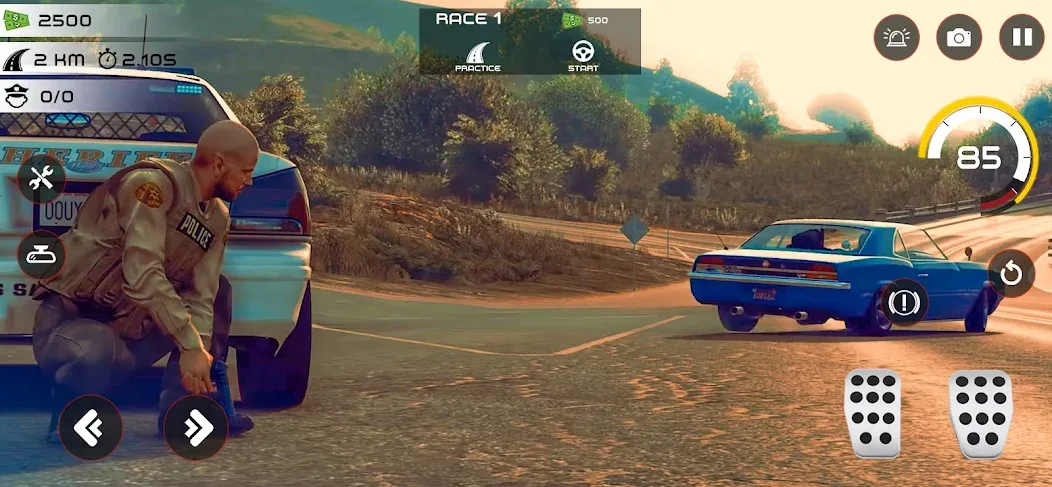 Highway Police Chase Simulator [МОД: Много денег, Монет и Все открыто] Screenshot 3