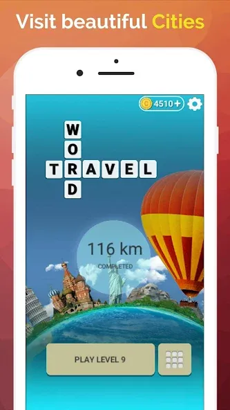 Word Travel: Wonders Trip Game [МОД: Бесконечные деньги, Монеты и Мега MOD] Screenshot 2